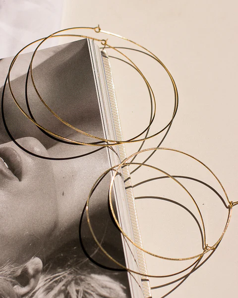 Luv AJ - Capri Wire Hoops in Gold