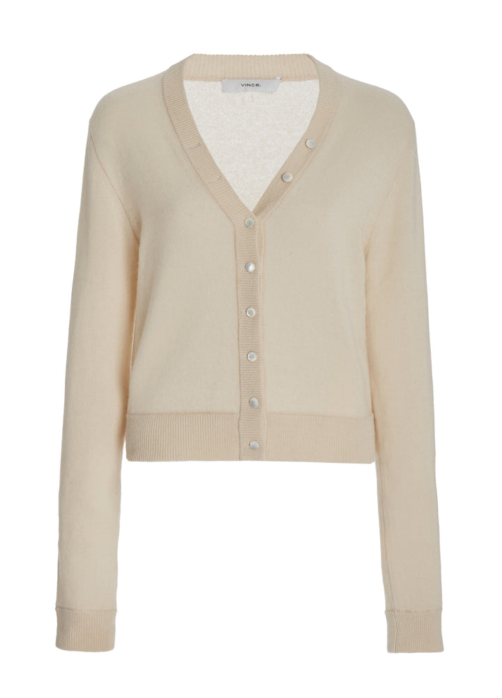 Vince - Buttoned Cardigan in Light Shell