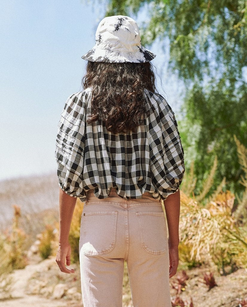 The Great - The Carriage Top in Black & Cream Gingham