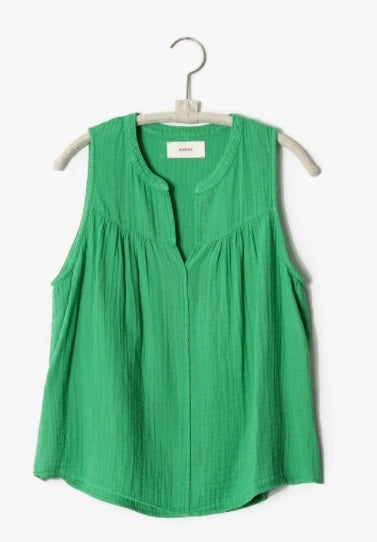 Xirena - Carrie Tank Top in Kelly Green Tops