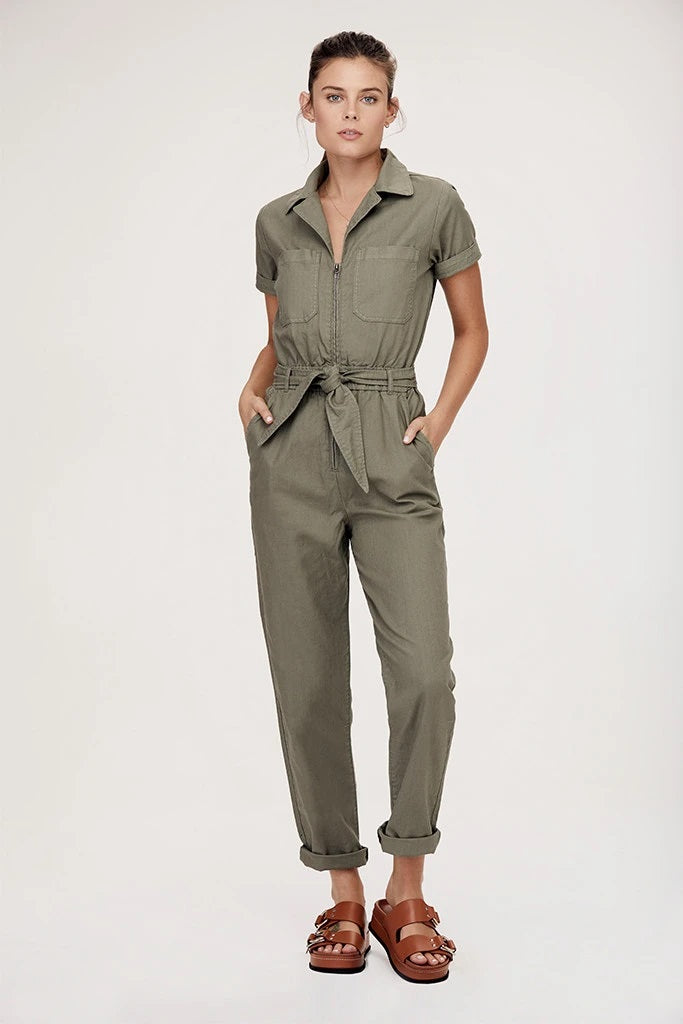 David Lerner - Carson Jumpsuit in Olive