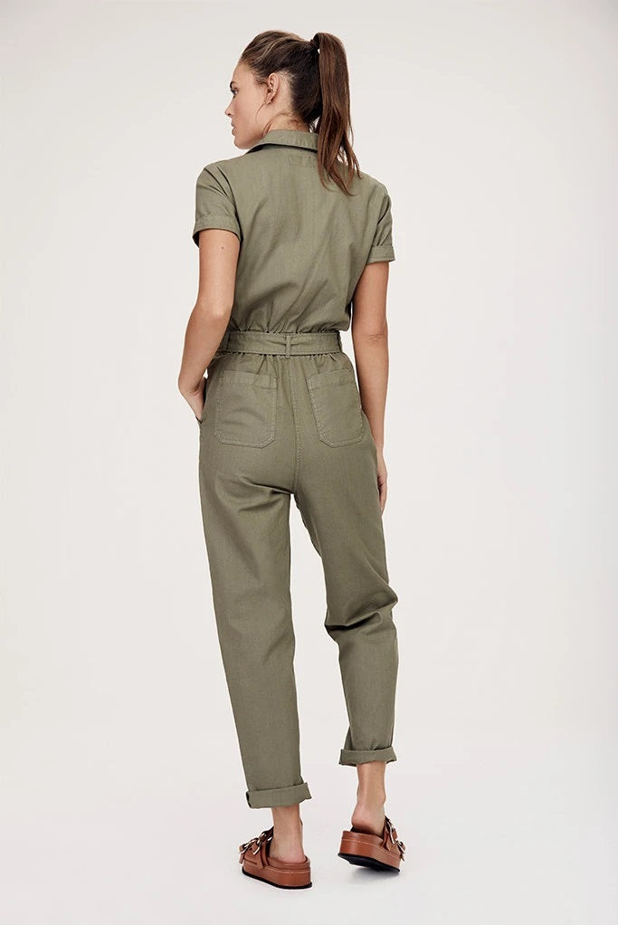David Lerner - Carson Jumpsuit in Olive