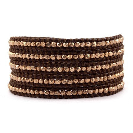 Chan Luu 32" 5 Wrp Bracelet Brown at Blond Genius - 1