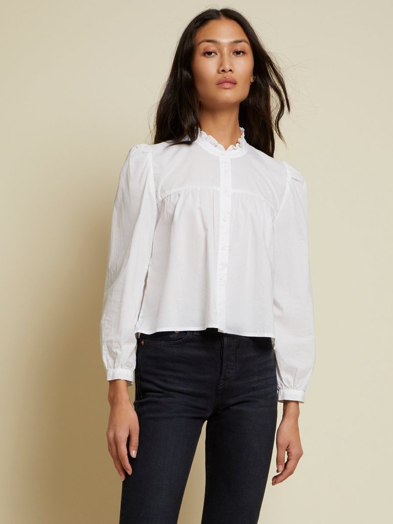 Nation LTD - Chantelle Victorian Crop in Off White