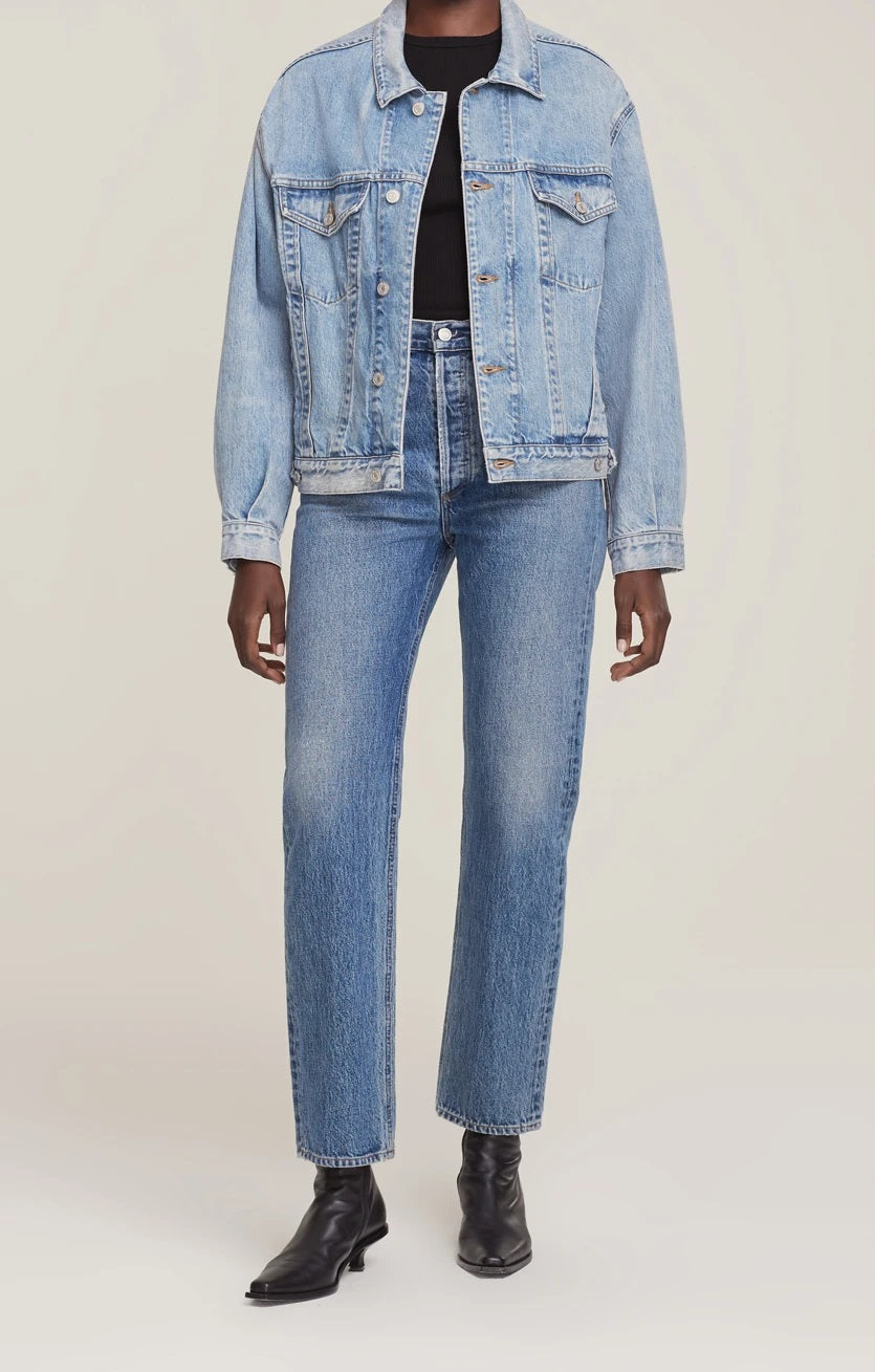 AGoldE - Charlie Oversized Denim Jacket in Billboard