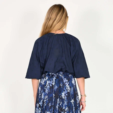 KERRI ROSENTHAL - Charlie Blouse in Indigo