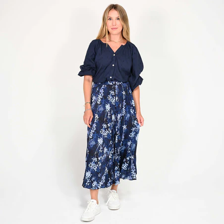 KERRI ROSENTHAL - Charlie Blouse in Indigo
