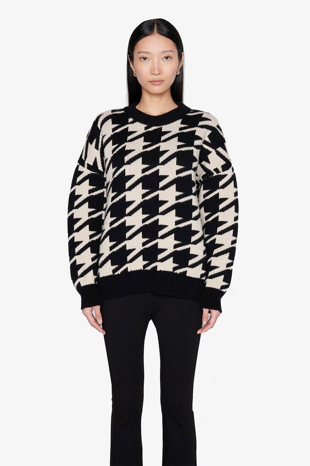 Anine Bing - Cheyenne Sweater in Large Houndstooth
