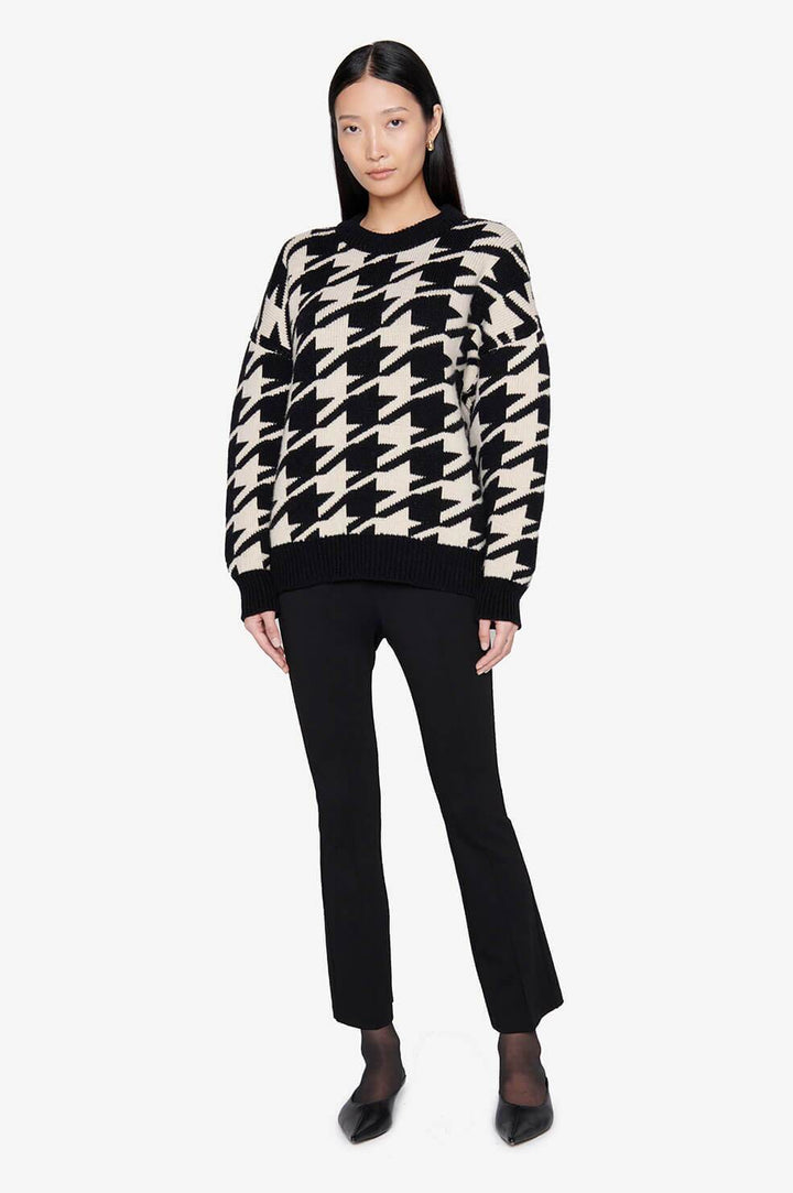 Anine Bing - Cheyenne Sweater in Large Houndstooth