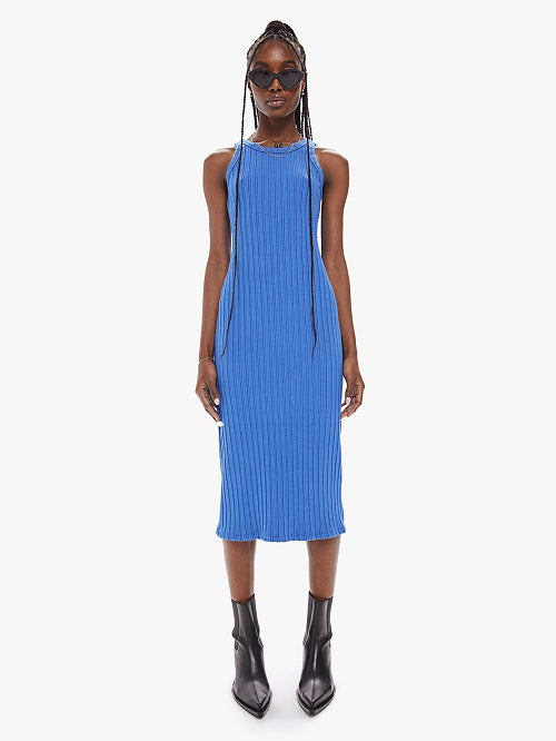 Mother - The Chin Ups Midi Dress in Sky Diver