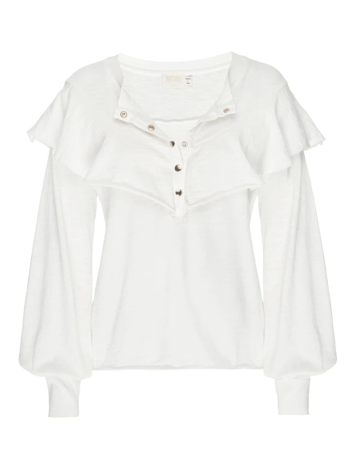 Nation LTD - Christa Sweatshirt Blouse in Off White