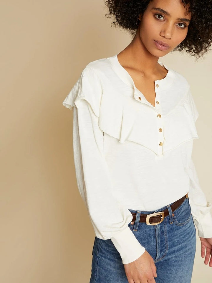 Nation LTD - Christa Sweatshirt Blouse in Off White