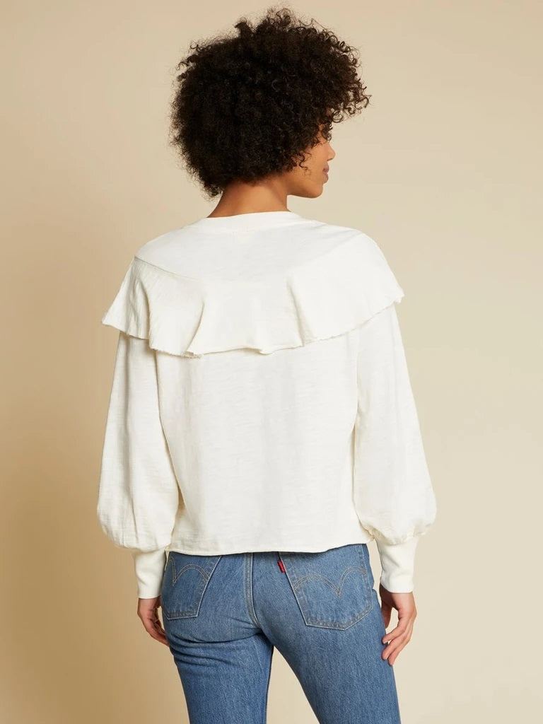 Nation LTD - Christa Sweatshirt Blouse in Off White