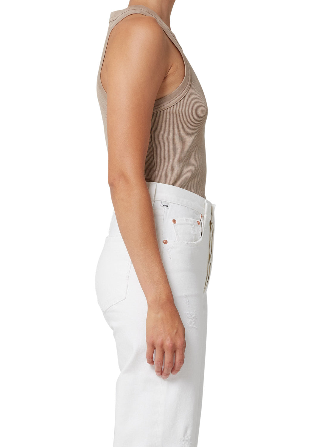 CITIZENS OF HUMANITY - Isabel Rib Tank in Sandatlas Tops