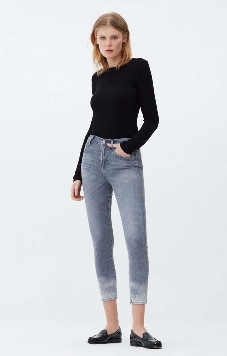 Citizens Of Humanity - Rocket Crop High Rise Skinny in Salt Stone