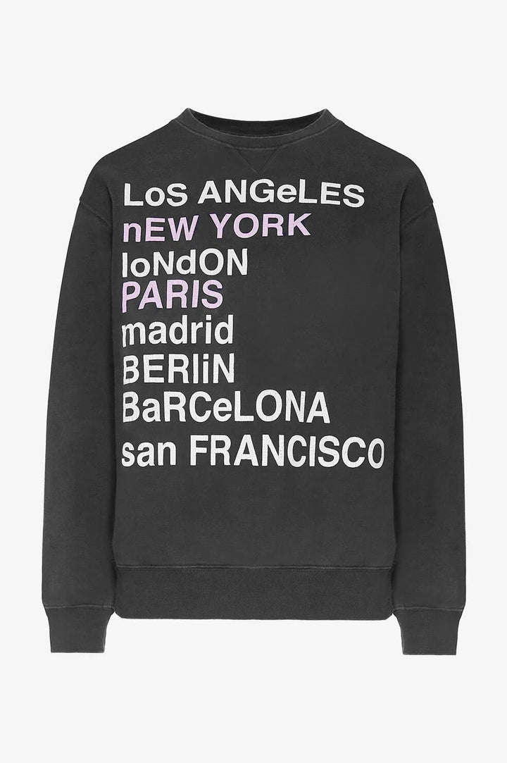 Anine Bing - City Love Sweatshirt in Charcoal
