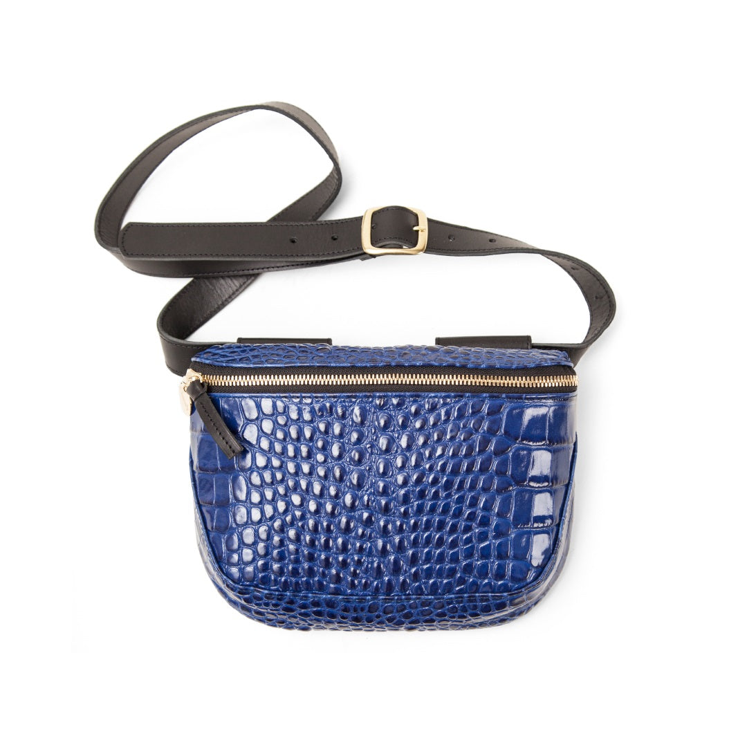 Clare V. - Fanny Back in Blue Glossy Croco Accessories