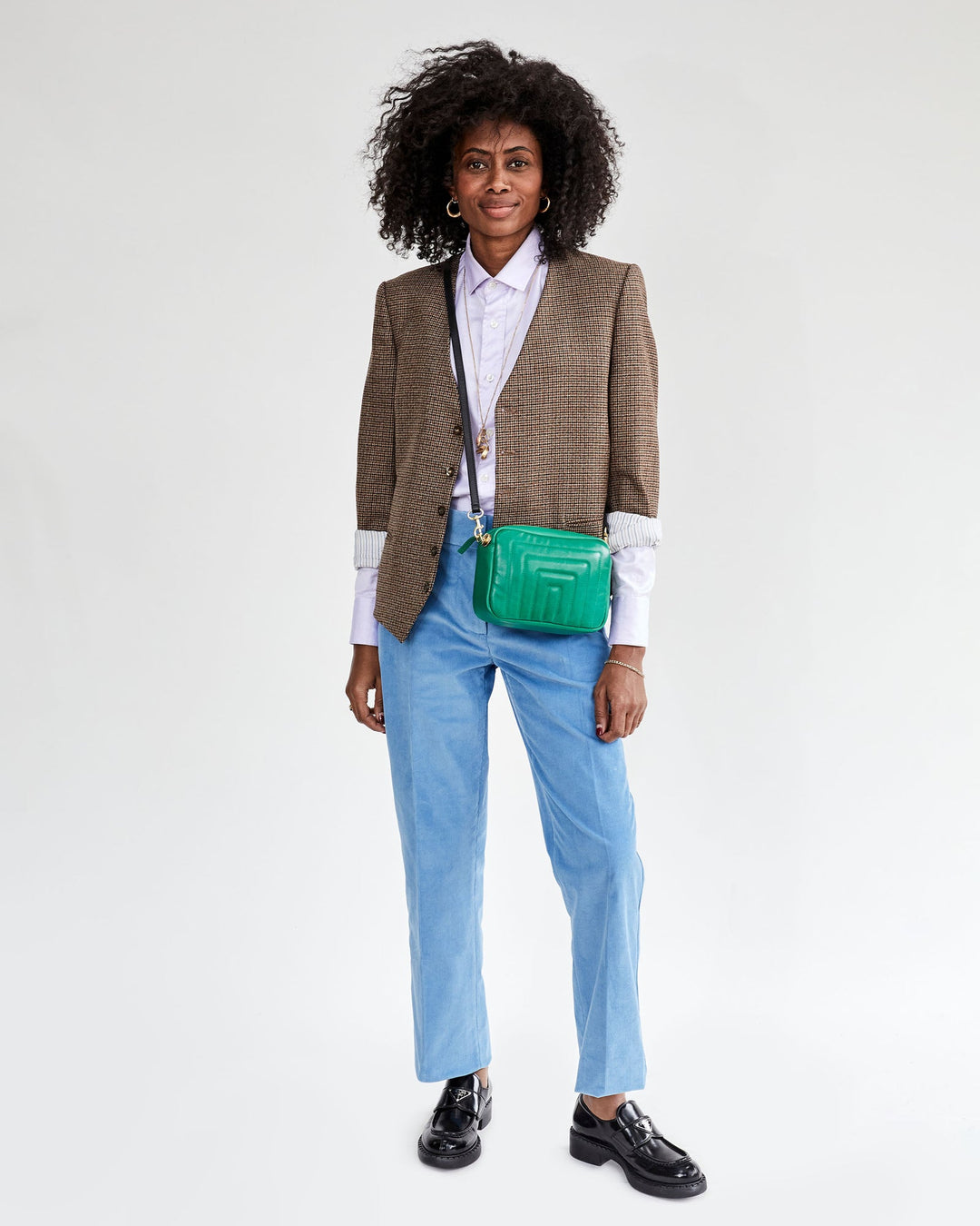 Clare V. - Midi Sac in Emerald Channel Quilted Italian Nappa Accessories