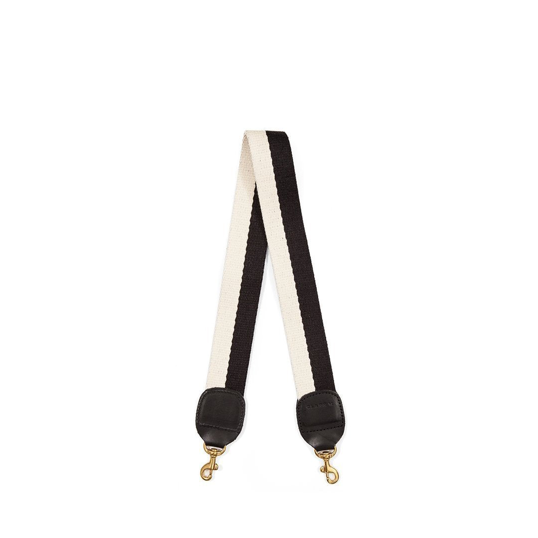 Clare V. - Shoulder Strap in Black & White Cotton Webbing Default