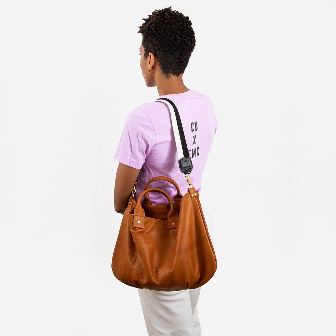 Clare V. - Shoulder Strap in Black & White Cotton Webbing Default