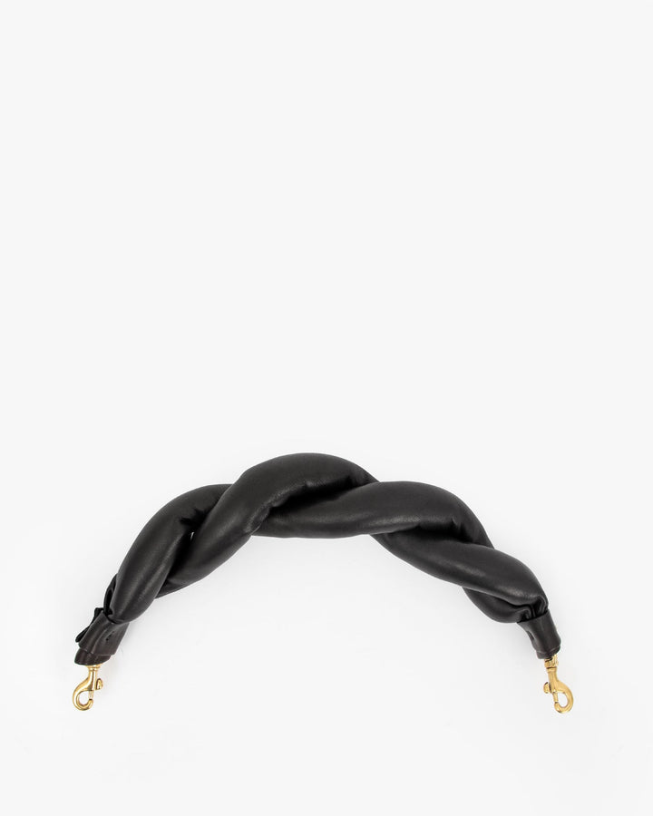 Clare V. - Twisted Puff Top Handle in Black Italian Nappa Swim Accessories
