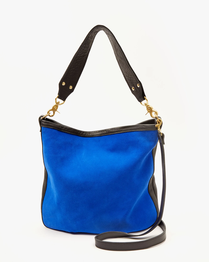Clare V - Veronique in Electric Blue w/ Black Lamba Border