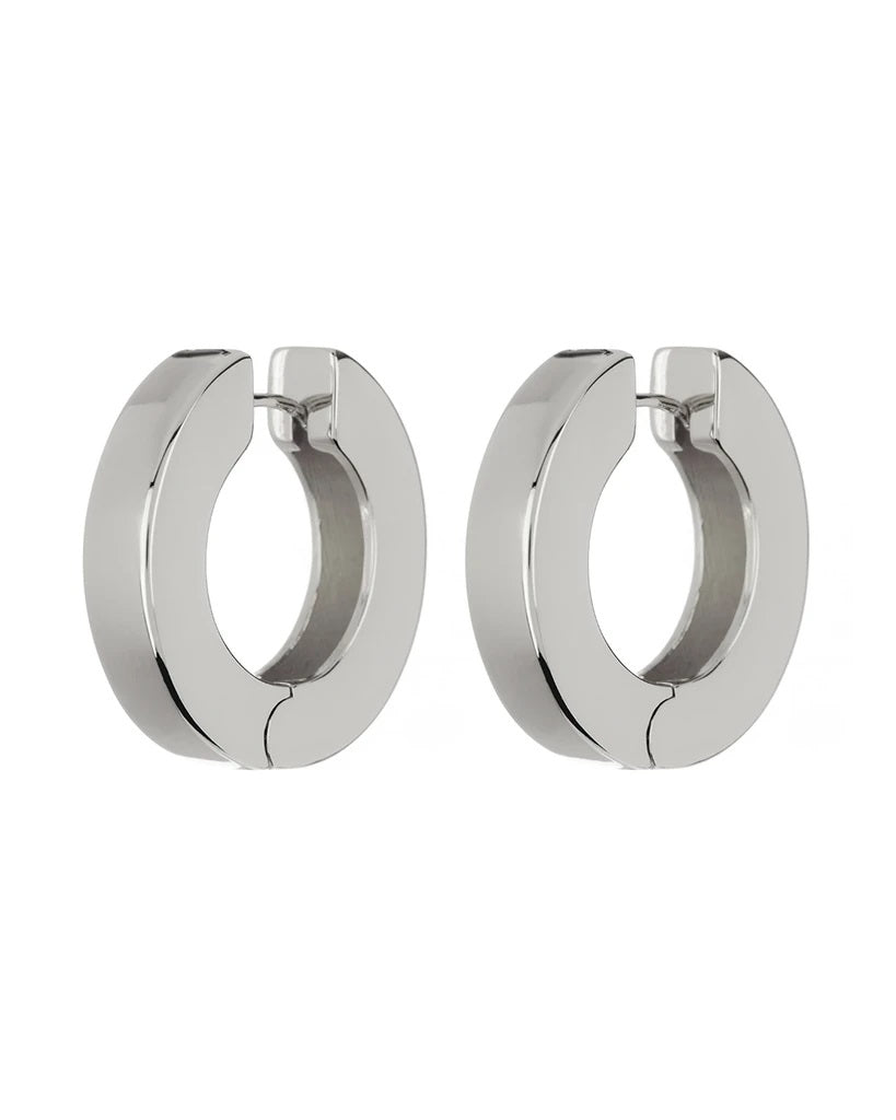 LUV AJ - Coco Hinge Hoops in Silver
