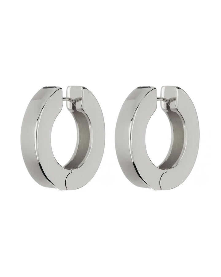 LUV AJ - Coco Hinge Hoops in Silver