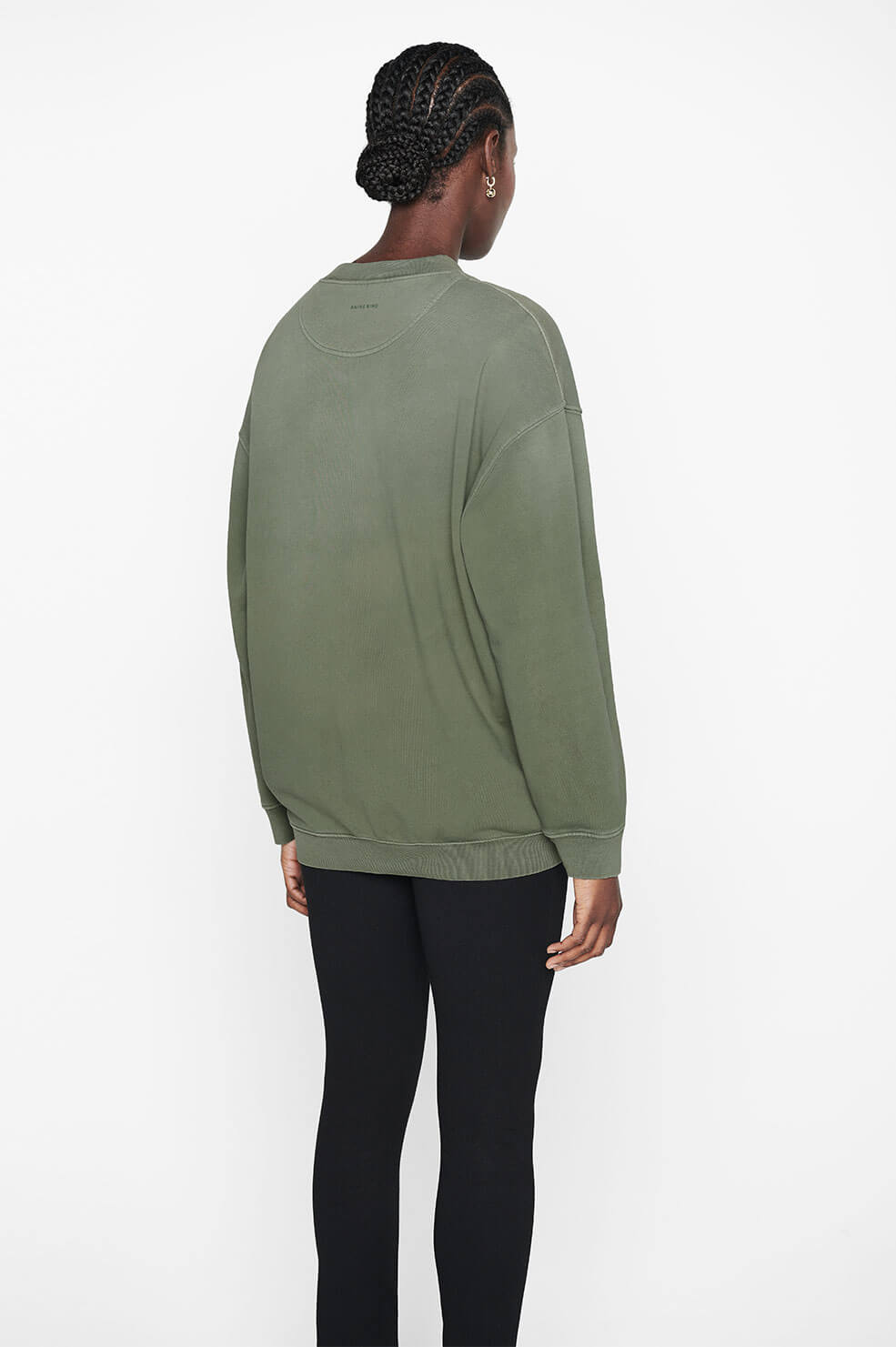 Anine Bing - Cody Sweatshirt Vintage Bing in Washed Dusty Olive