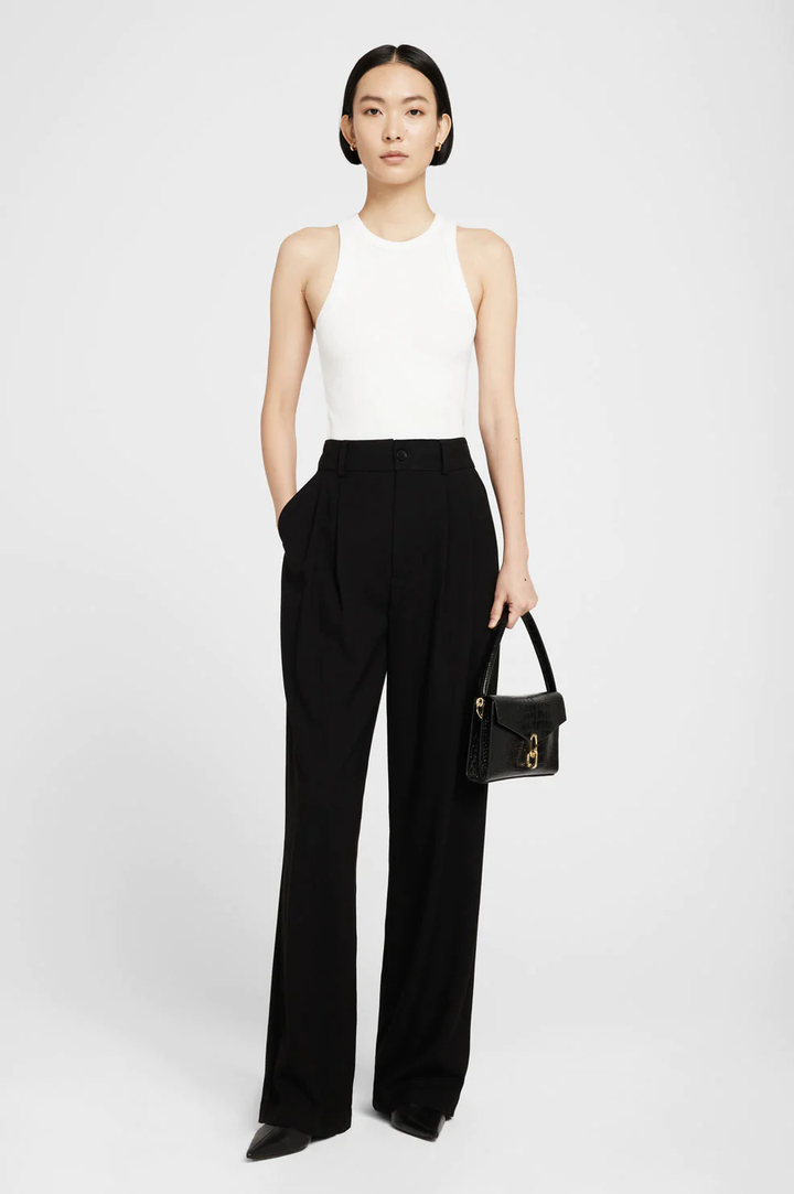 Anine Bing - Colette Bag in Black Croco