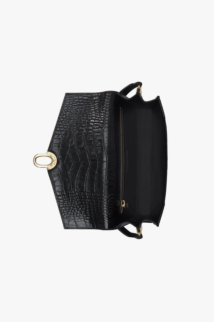 Anine Bing - Colette Bag in Black Croco