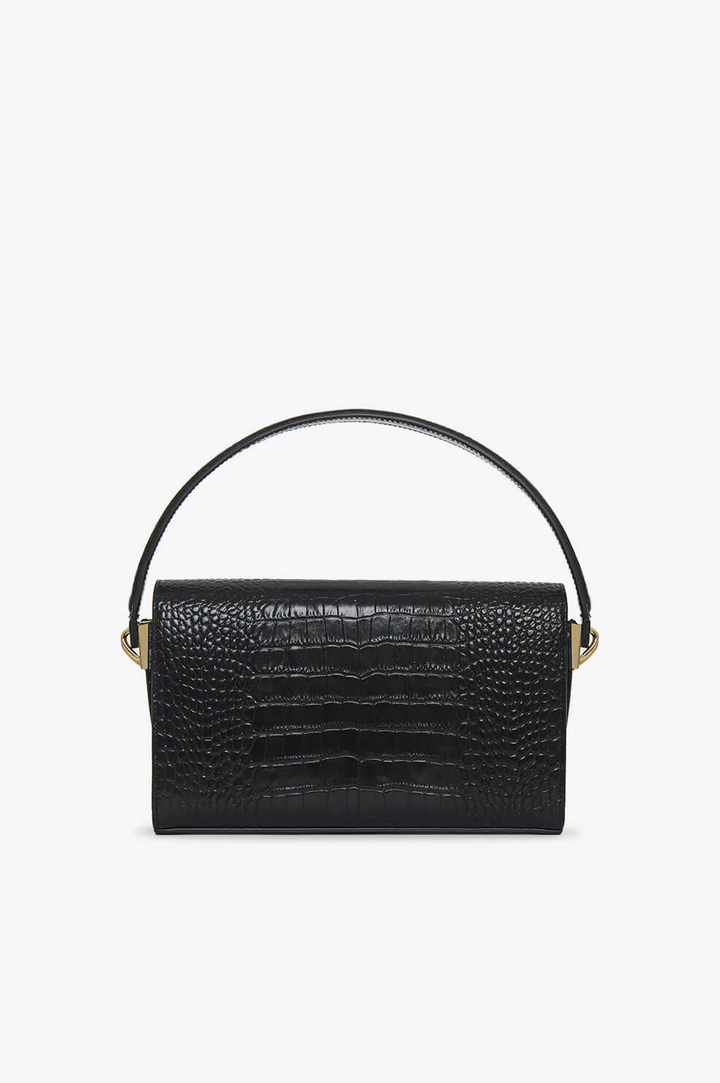 Anine Bing - Colette Bag in Black Croco