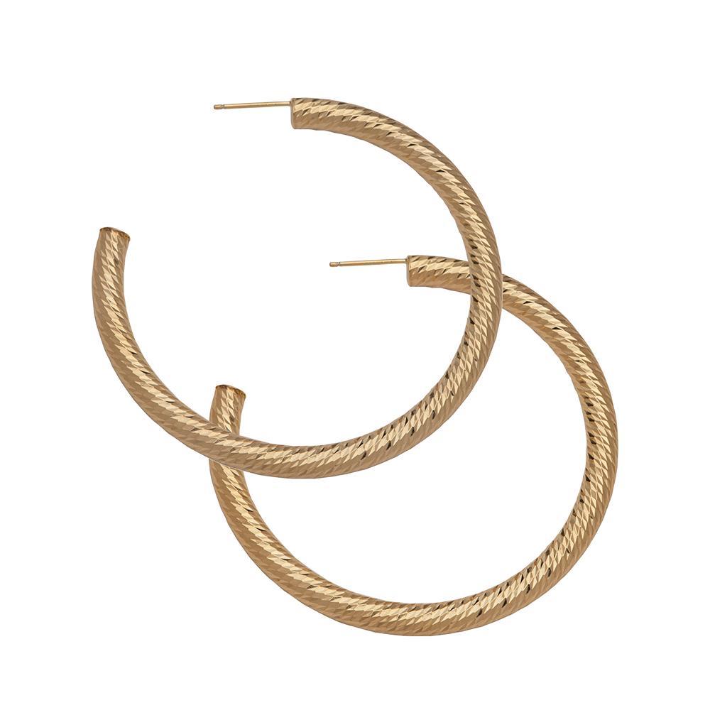 Jennifer Zeuner - Coley Hoop Earrings Gold Vermeil