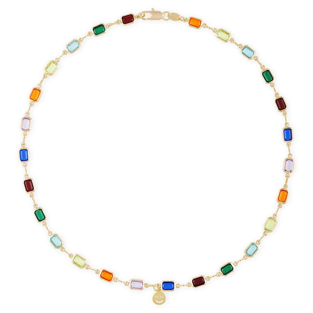 Alexa Leigh - Colorful Necklace with Mini Smiley 16"