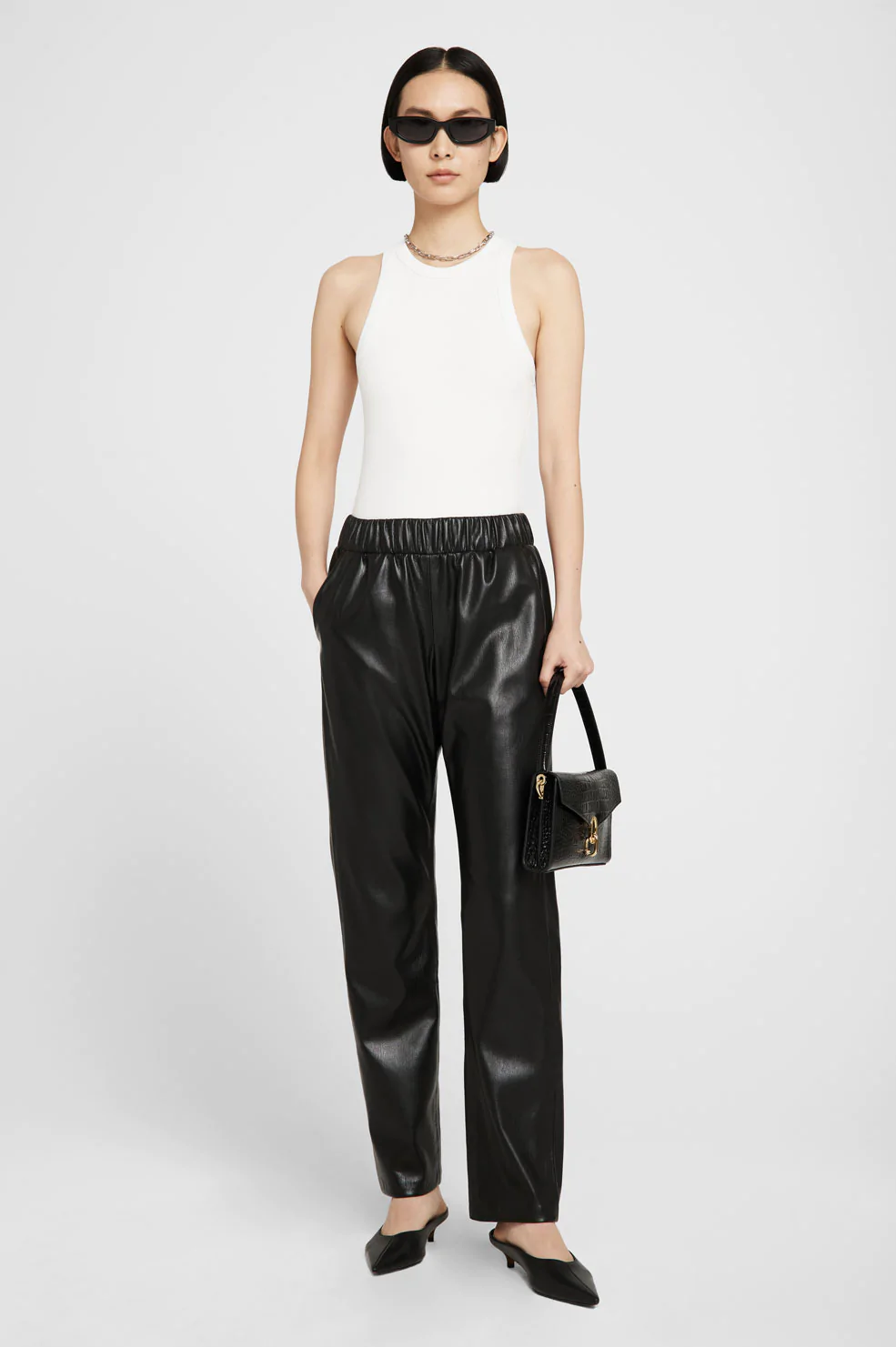 Anine Bing - Colton Track Pant in Black