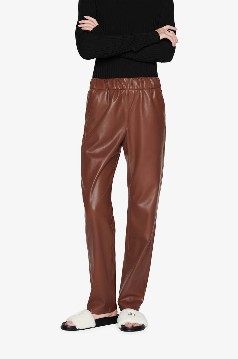 Anine Bing - Colton Track Pant in Brown Pants