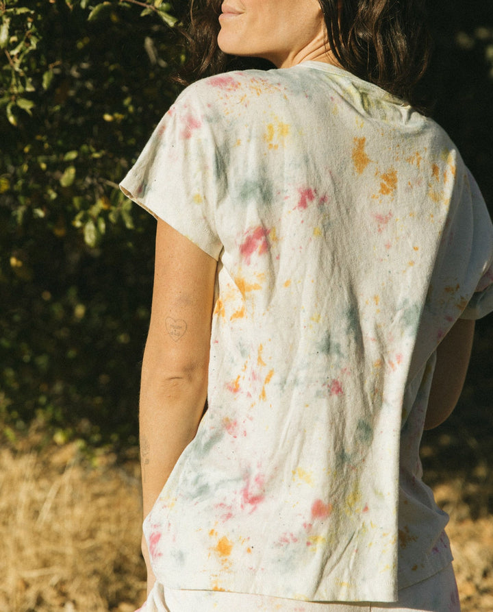 The Great - The Boxy Crew in Confetti Tie Dye