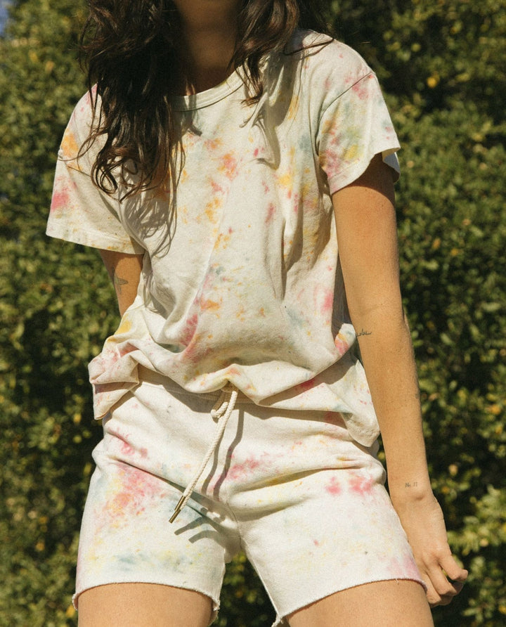 The Great - The Boxy Crew in Confetti Tie Dye