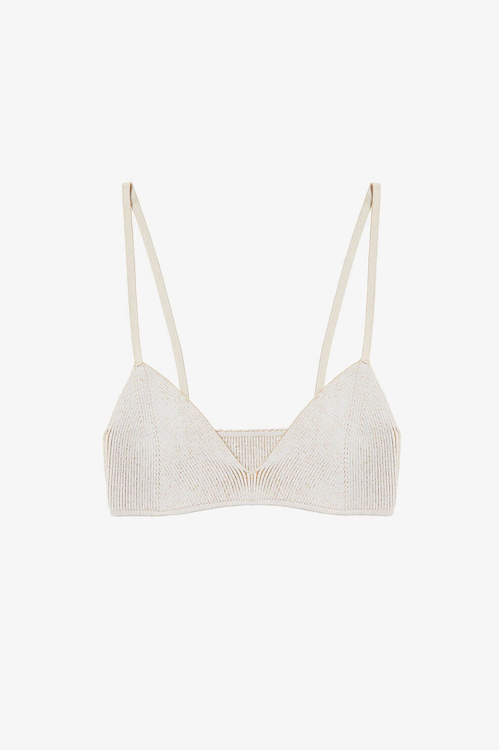 Anine Bing - Cora Bra in Ivory and Camel