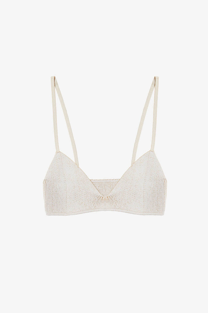 Anine Bing - Cora Bra in Ivory and Camel