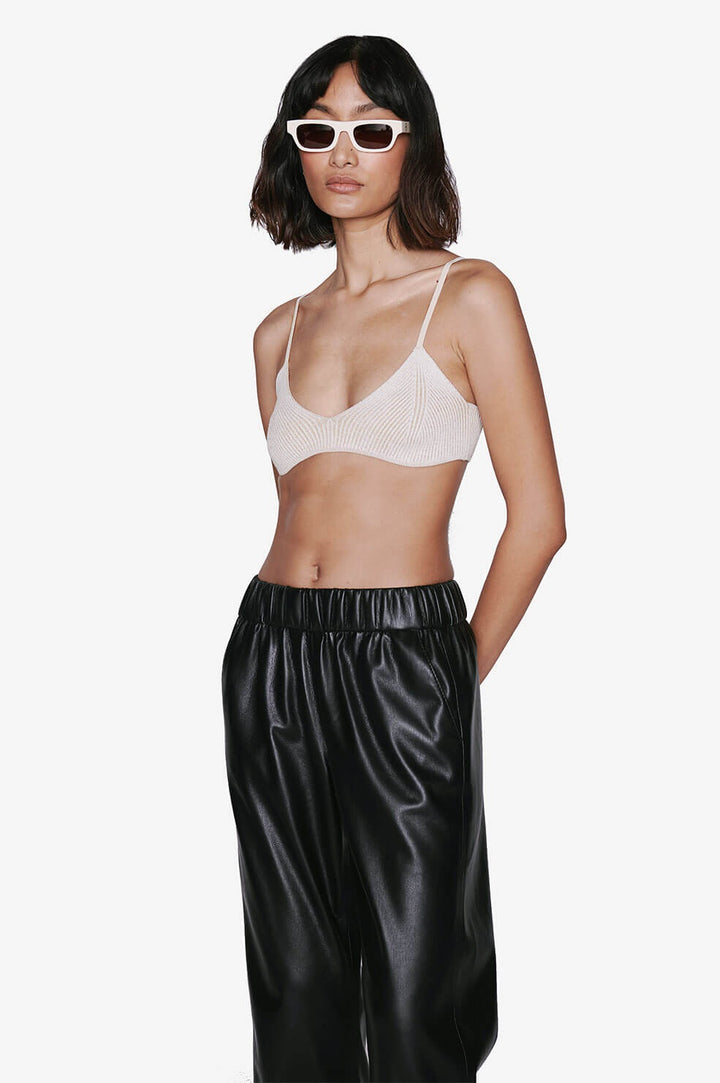 Anine Bing - Cora Bra in Ivory and Camel