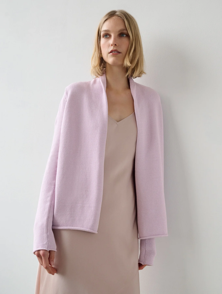White + Warren - Cotton Stretch Mini Trapeze in Pale Wisteria