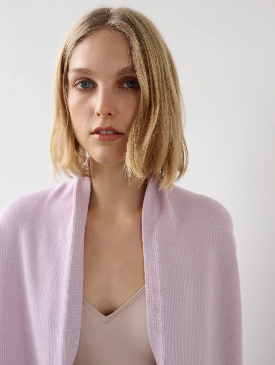 White + Warren - Cotton Stretch Mini Trapeze in Pale Wisteria