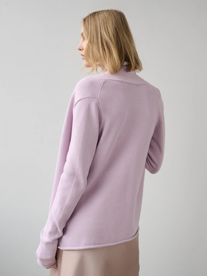 White + Warren - Cotton Stretch Mini Trapeze in Pale Wisteria