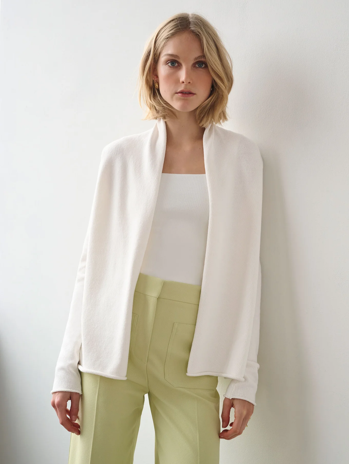 White + Warren - Cotton Stretch Mini Trapeze in White
