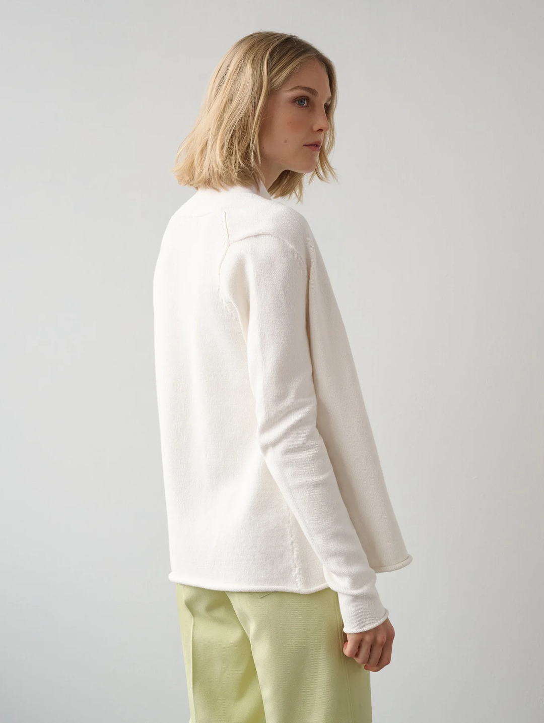 White + Warren - Cotton Stretch Mini Trapeze in White
