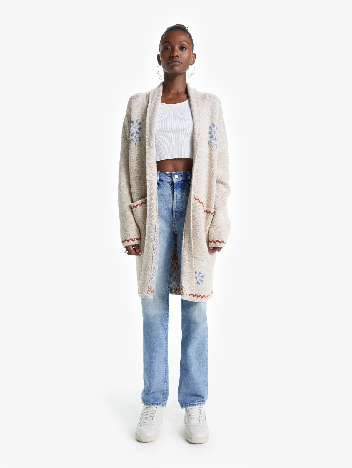 Mother - The Patch Pocket Hip Cardigan in Cougar Territory – Blond