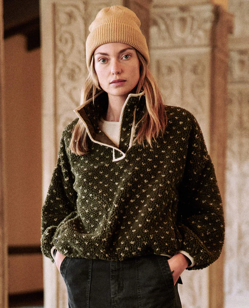 【OLIVE】BORDER SWEAT countrysidesherpa-