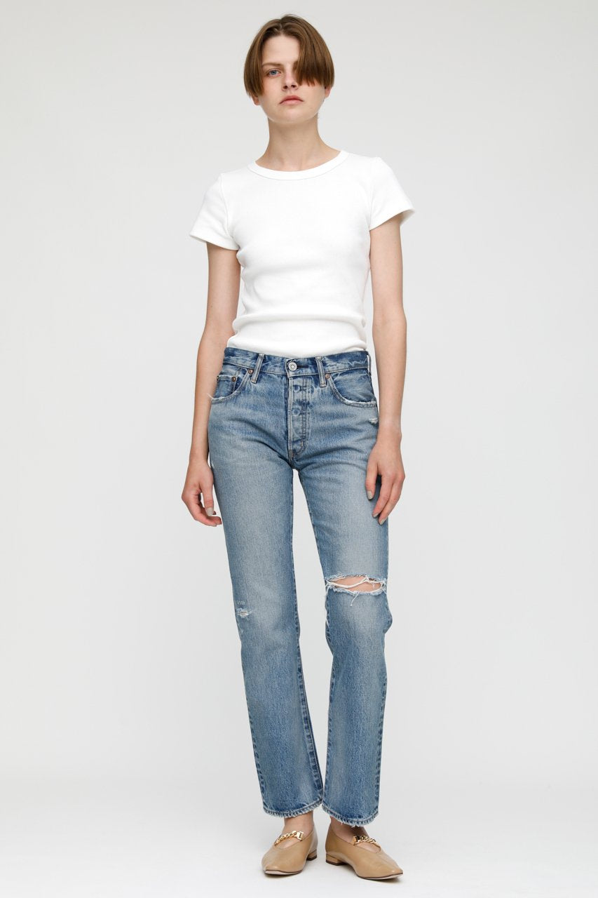 Moussy Denim - MV County Straight Leg Jean in Blu 110 Denim