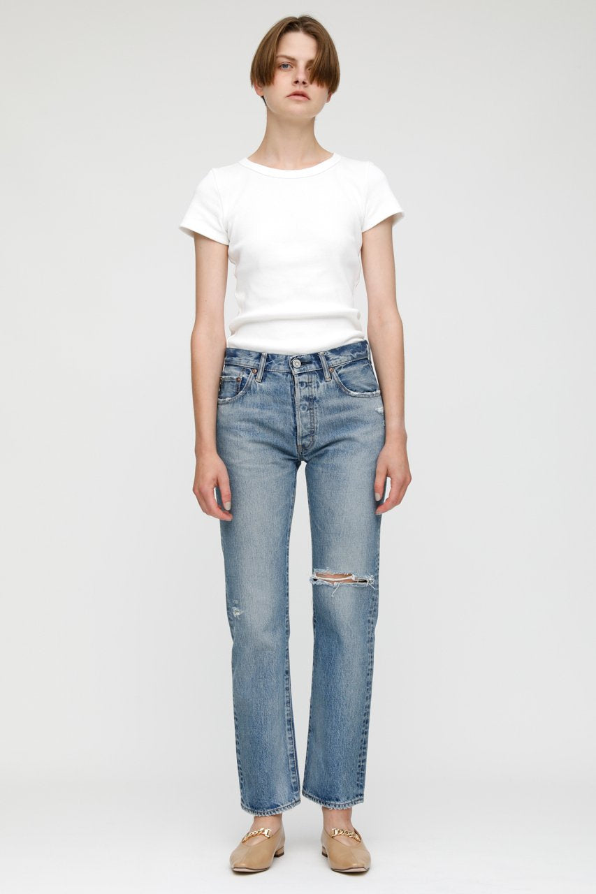 Moussy Denim - MV County Straight Leg Jean in Blu 110